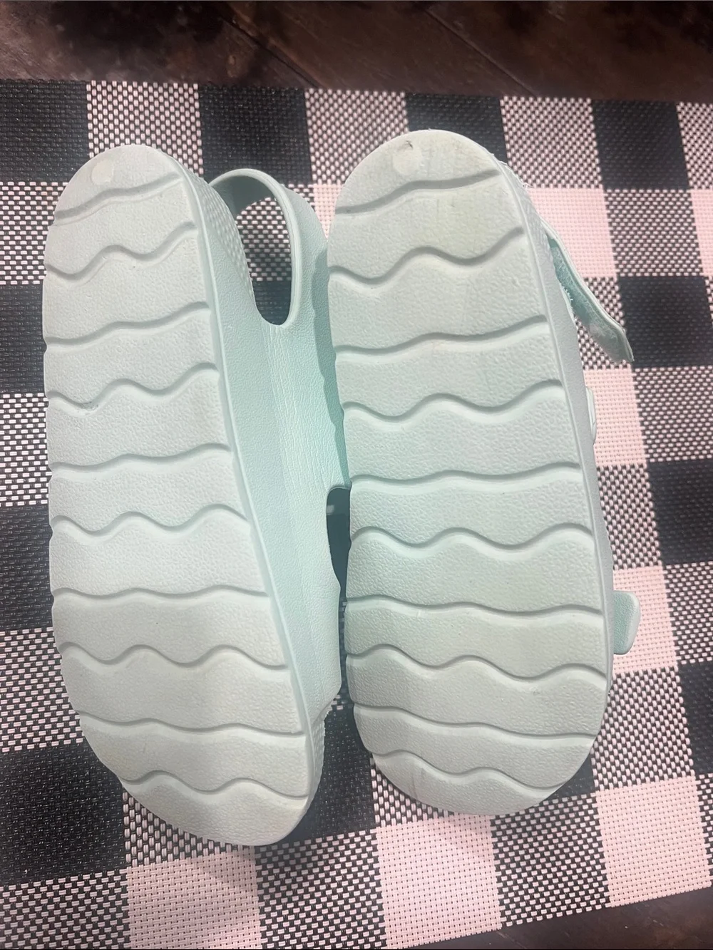 Nike Kids Pink Slide Sandals and Mint Green Buckle Sandals Set